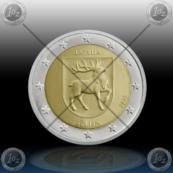 2 EVRO LATVIJA 2025 (Selija) UNC